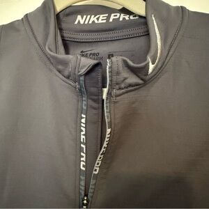 NikePro Gray Performance Jacket with High Collar